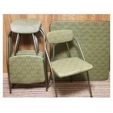 Vintage Cosco Green Vinyl Folding Chairs