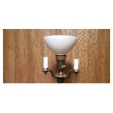 Vintage Brass Floor Lamp with 3 Candle Lights and Center Lamp