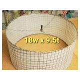 Retro Fiberglass Drum Lamp Shade