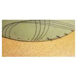 MCM Green and Black Fiberglass Lamp Shade