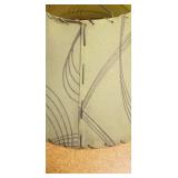 MCM Green and Black Fiberglass Lamp Shade