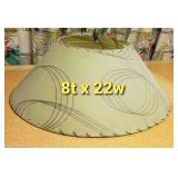 MCM Green and Black Fiberglass Lamp Shade