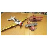 Collection of Three Metal Toy Planes