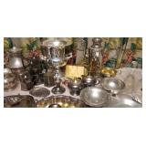 Huge Collection of Silverplate Serving Pieces
