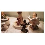Goebel Hummel Table Lamps 44/A & B plus Hummel Figurines