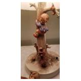 Goebel Hummel Table Lamps 44/A & B plus Hummel Figurines