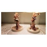 Goebel Hummel Table Lamps 44/A & B plus Hummel Figurines