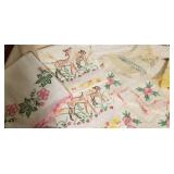 Charming Collection of Vintage Embroidered Linen Pillowcases