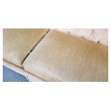 Hollywood Regency Yellow Velvet Sofa by Heritage