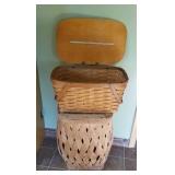 Large Farm Basket and Vintage Picnic Basket