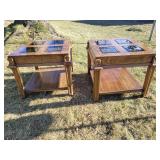 MCM Glass Pane Side Tables