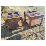 MCM Glass Pane Side Tables