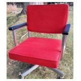MCM Red Rolling Office Chair