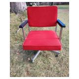 MCM Red Rolling Office Chair