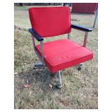 MCM Red Rolling Office Chair