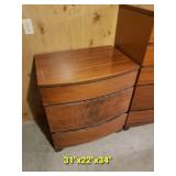Bow Front Three Piece Bedroom Set