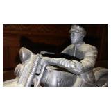 Cast Metal Motorcycle and Police Rider.