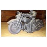Cast Metal Motorcycle and Police Rider.