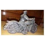 Cast Metal Motorcycle and Police Rider.