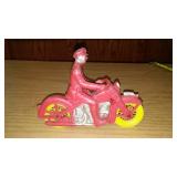 Auburn Rubber Motorcycle and Rider.