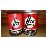 Ace Motor Oil Quart Cans (2).