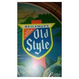 Old Style Beer Sign Light- Keg Barrel End. 16 Diameter.