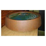 Old Style Beer Sign Light- Keg Barrel End. 16 Diameter.