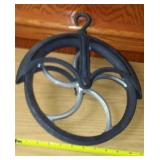 Mounted Pulley Wheel, 11-Inch Diameter
