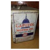 2 Gallon Capitol Motor Oil Can.