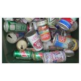 Tote Of Beer and Pop Cans. Dozens.