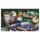 Tote Of Beer and Pop Cans. Dozens.
