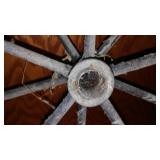 Pair Of Steel Spoke Wagon Wheels