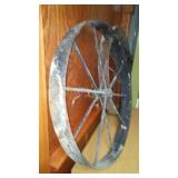 Pair Of Steel Spoke Wagon Wheels