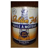 Golden Flo Motor Oil, 1 Imperial Gallon.