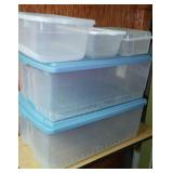 15 Gal. Totes (2) and Storage Bons (3) Excellent