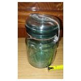 Antique Blue Canning Jars (2)