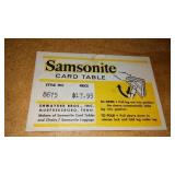 Samsonite Card Table Set.
