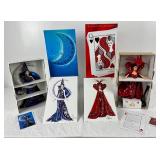 Bob Mackie 1994 Queen of Hearts Barbie #12046 & 1996 Moon Goddess Barbie #14105 in Box with Concept Sketch