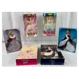 4 Ballet Barbies - Ballroom Beauties: Starlight Waltz & Midnight Waltz, The Nutcracker: Marzipan & Sugar Plum Fairy