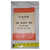 I.H. Case 1952 Side Delivery Rake Manual