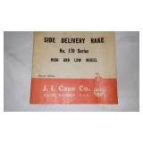 I.H. Case 1952 Side Delivery Rake Manual