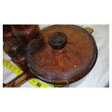 Brown Glass Cookware & Canisters.