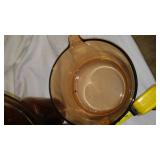 Brown Glass Cookware & Canisters.