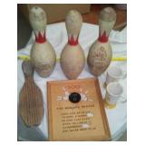 Vintage Wood Bowling Lot