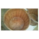 2 Wood Bushel Baskets