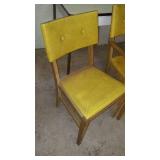 3 Matching Yellow Viny! Chairs - Sturdy