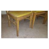 3 Matching Yellow Viny! Chairs - Sturdy