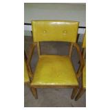 3 Matching Yellow Viny! Chairs - Sturdy