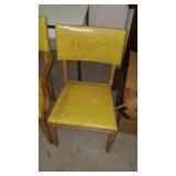 3 Matching Yellow Viny! Chairs - Sturdy