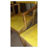 3 Matching Yellow Viny! Chairs - Sturdy